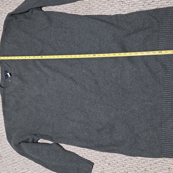 GAP Women's Dark Green-Grey Crewneck Sweater Dress - Picture 6 of 9